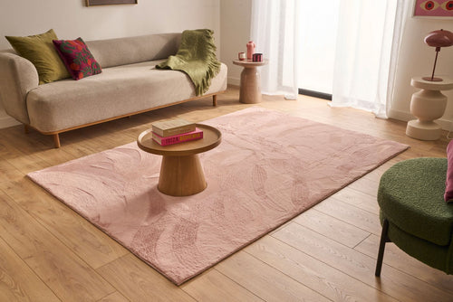 Tapis Nube 6000 - Motif Uni - Rose - Intérieur