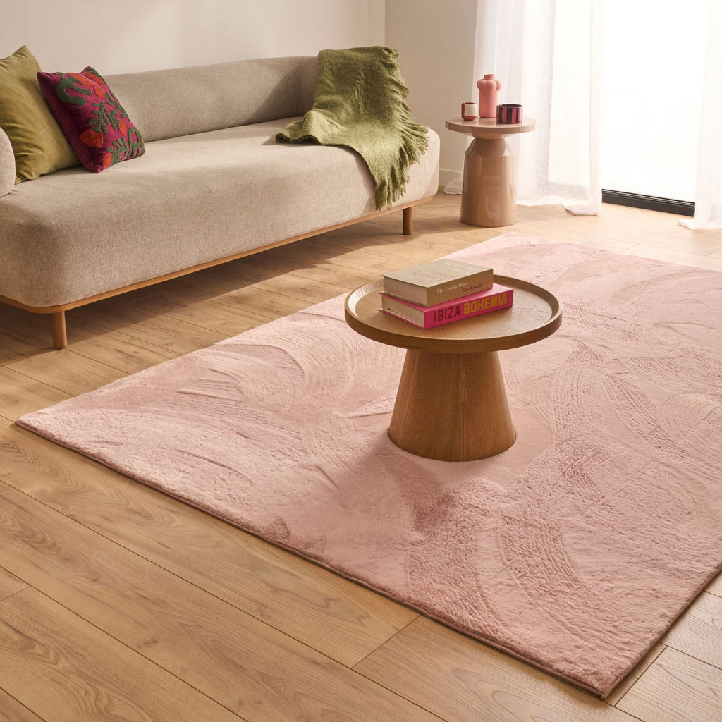 Tapis Nube 6000 - Motif Uni - Rose - Intérieur