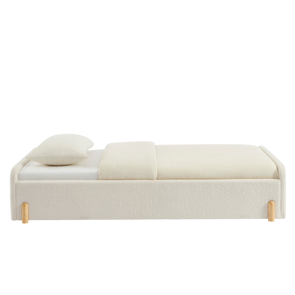 Nui - Children’s Bed - Beige Bouclé Fabric