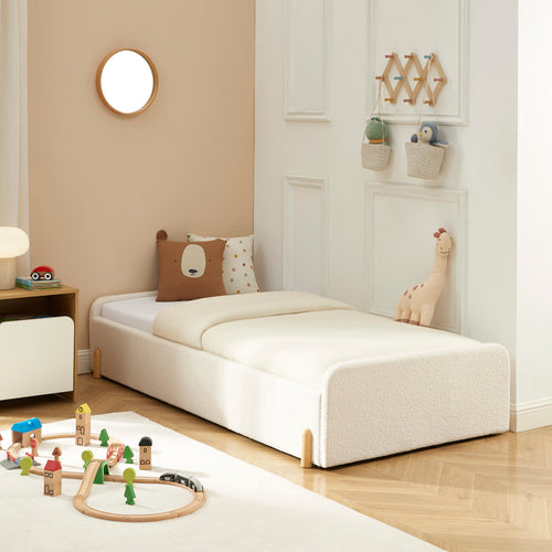 Nui - Cama Infantil - Tela Bouclette Beige