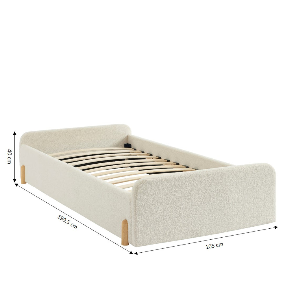 Nui - Children’s Bed - Beige Bouclé Fabric