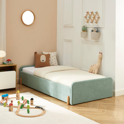 Nui - Children's Bed - Green Fabric