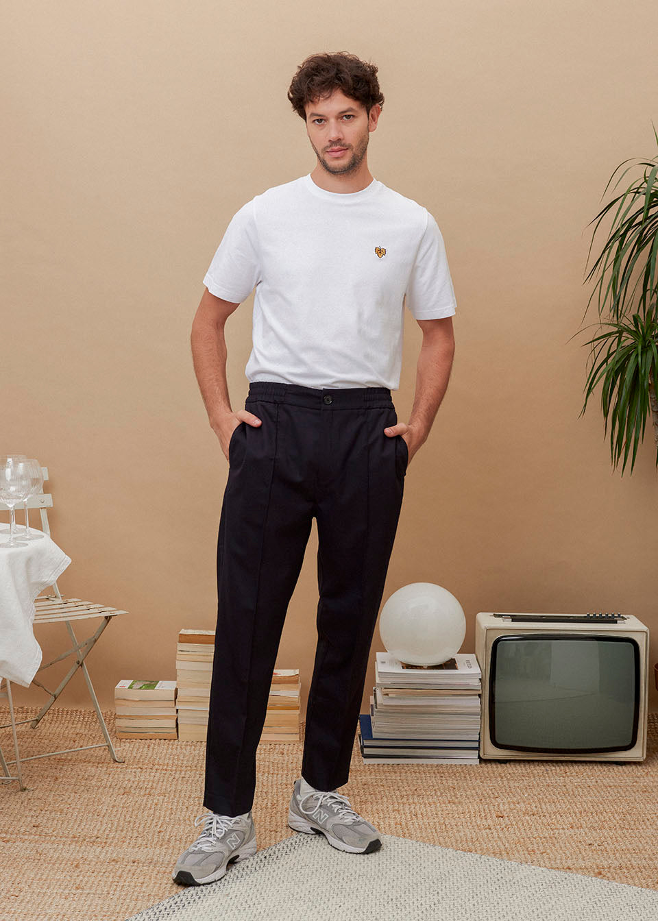 Pantalon Belted Laine Marine