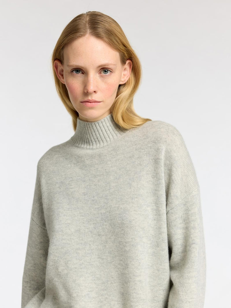 Pull En Maille - Light Grey Melange - Femme