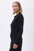 Polo – Brushed Cashmere Nyra - Noir - Femme