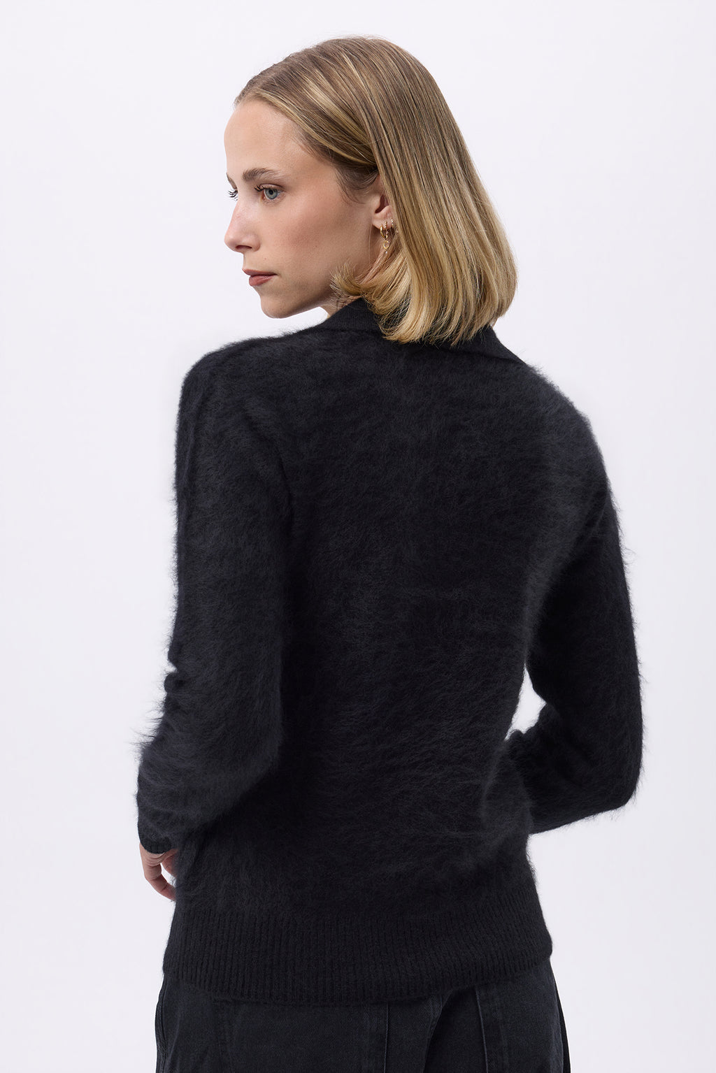 Polo – Brushed Cashmere Nyra - Noir - Femme