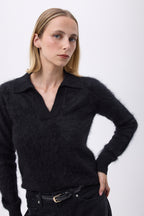 Polo – Brushed Cashmere Nyra - Noir - Femme