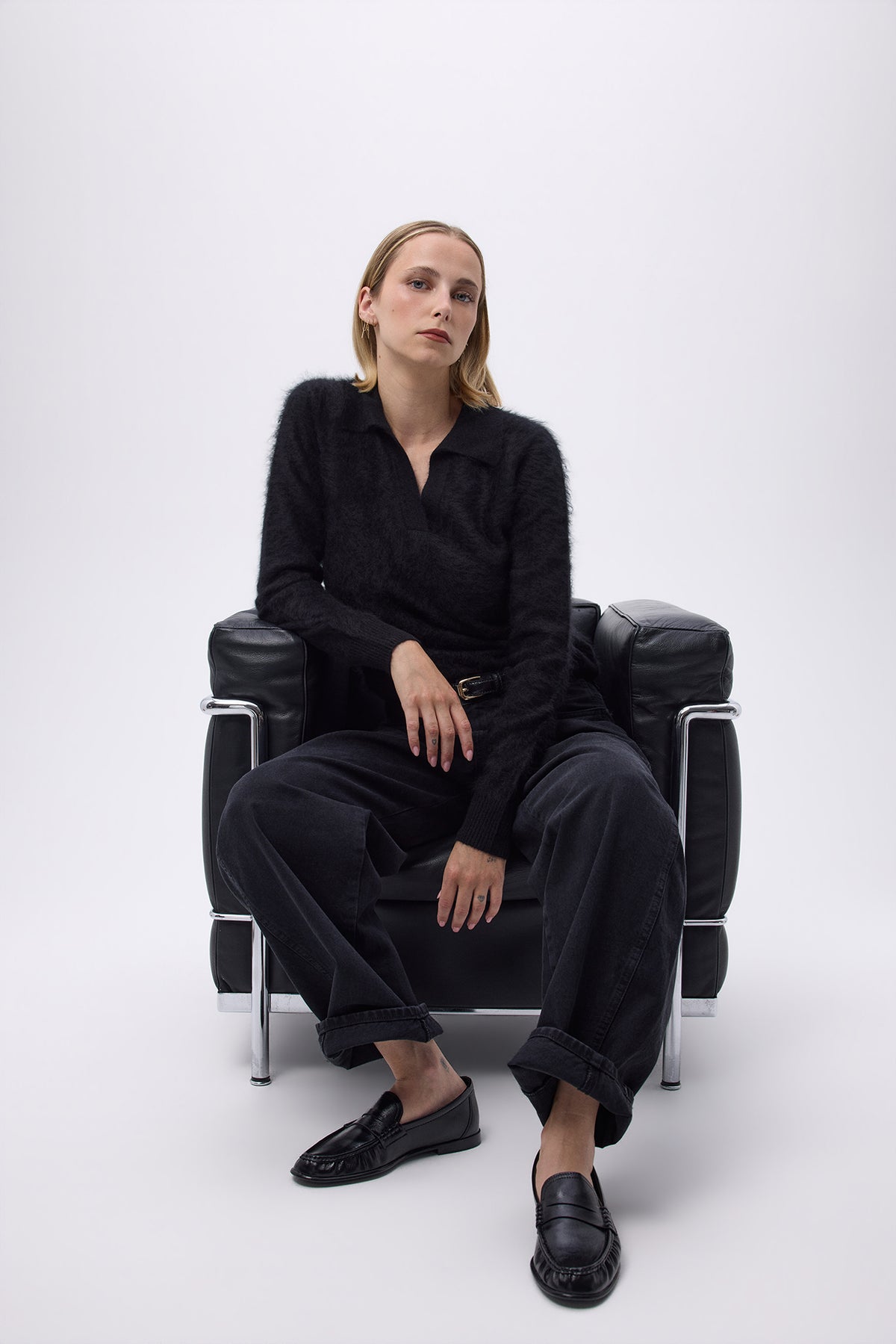 Polo – Brushed Cashmere Nyra - Noir - Femme