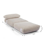 Nyx - Poltrona trasformabile compressa in schiuma a 1 posto - Velluto a coste - Beige
