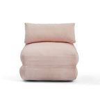 Nyx - Poltrona convertibile compressa in schiuma a 1 posto - Velluto a coste - Rosa