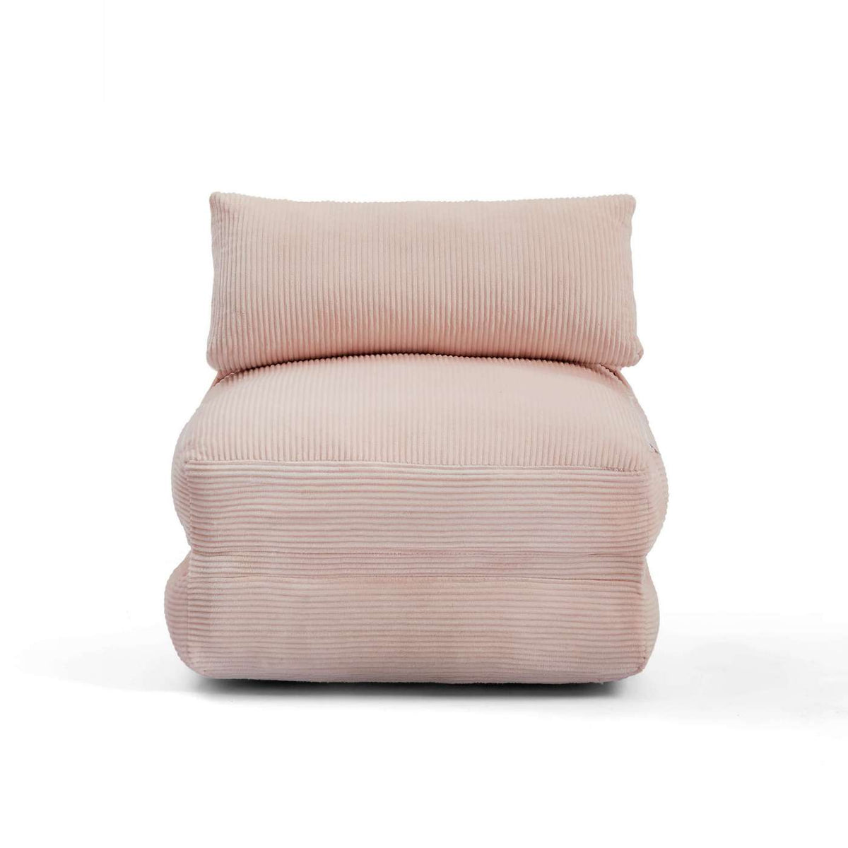 Nyx - Poltrona convertibile compressa in schiuma a 1 posto - Velluto a coste - Rosa