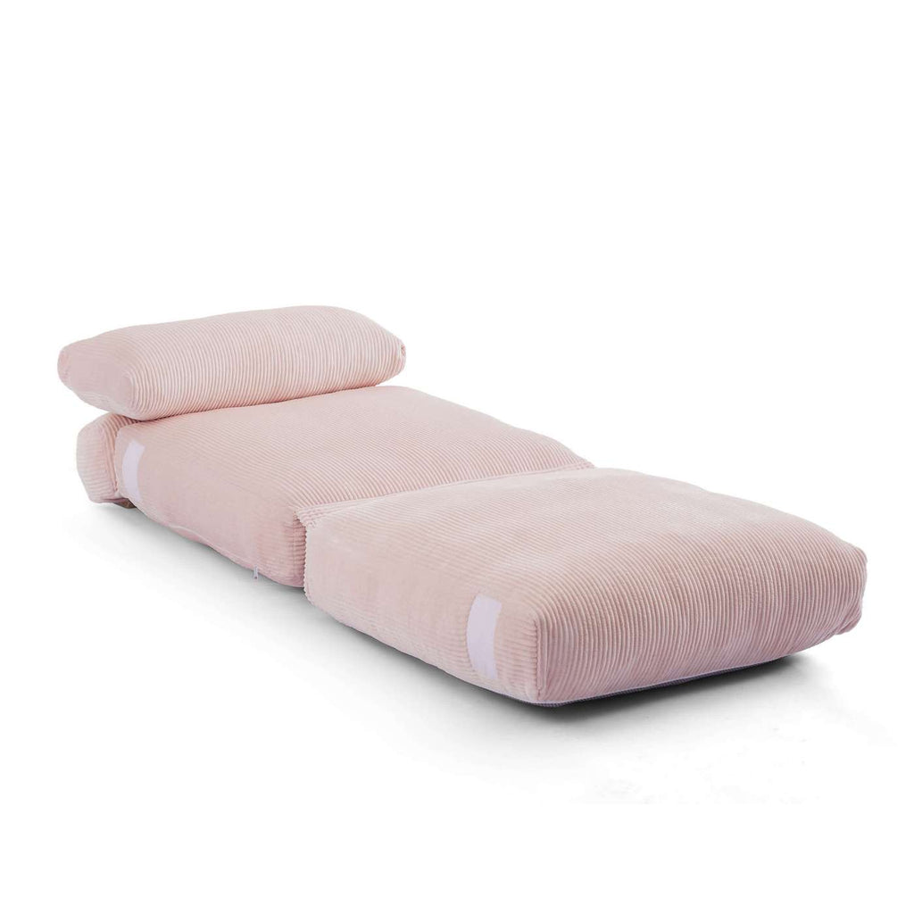 Nyx - Poltrona convertibile compressa in schiuma a 1 posto - Velluto a coste - Rosa