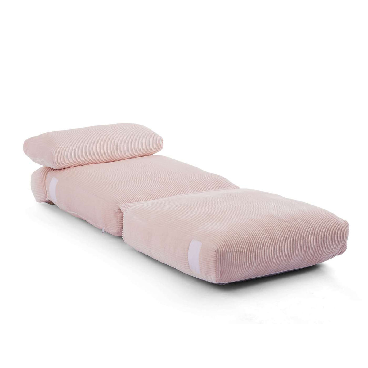 Nyx - Poltrona convertibile compressa in schiuma a 1 posto - Velluto a coste - Rosa
