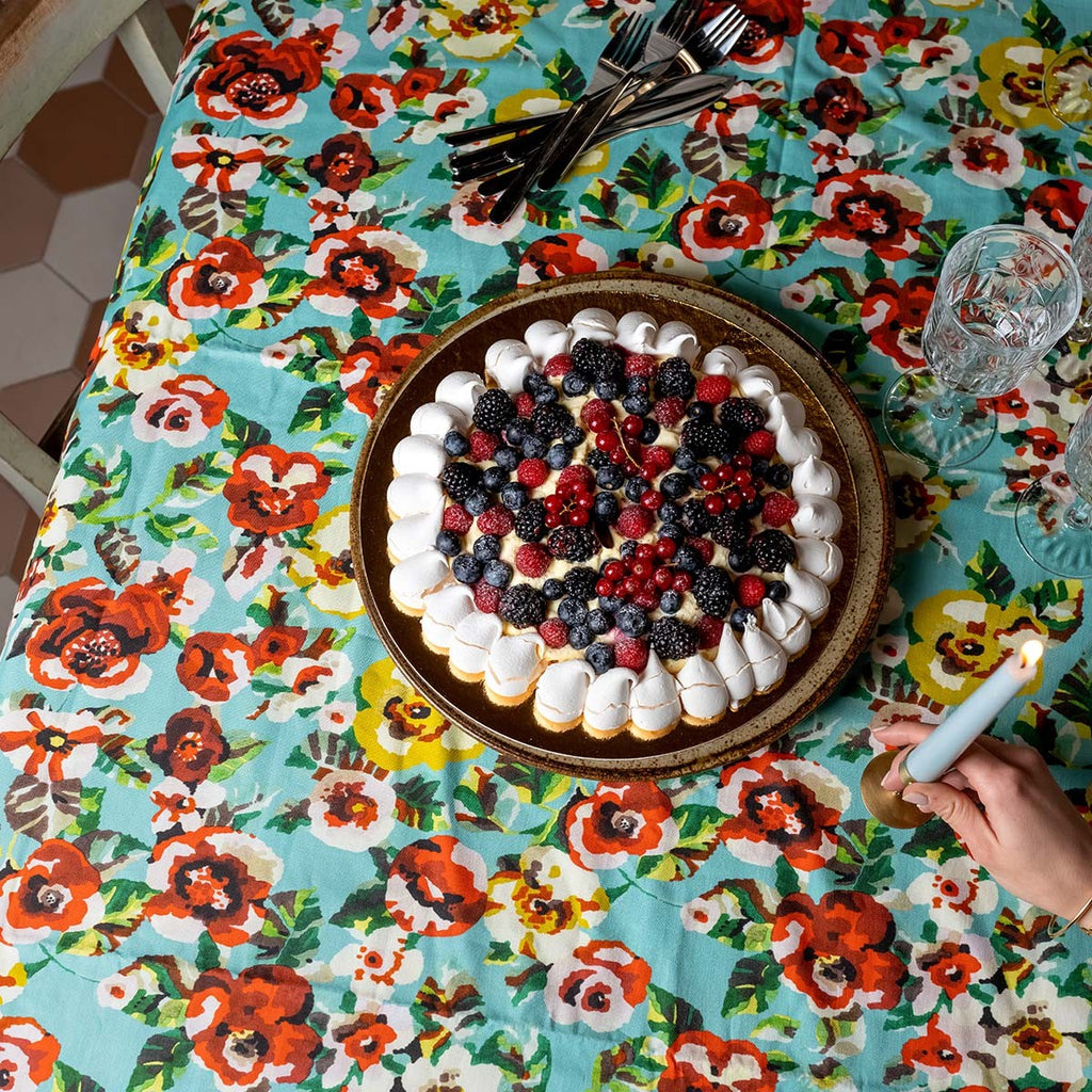 Nappe En Coton Rita Turquoise