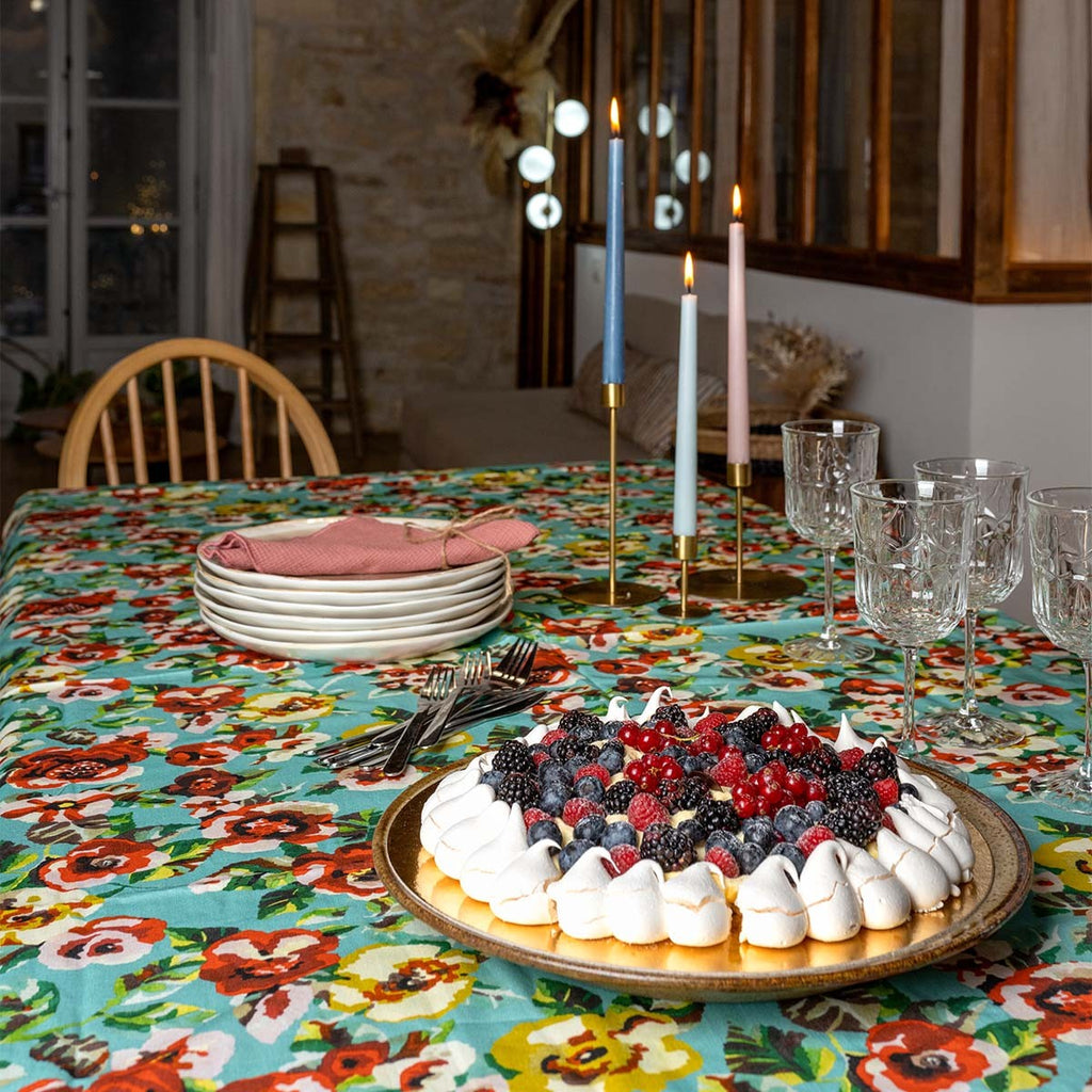 Nappe En Coton Rita Turquoise