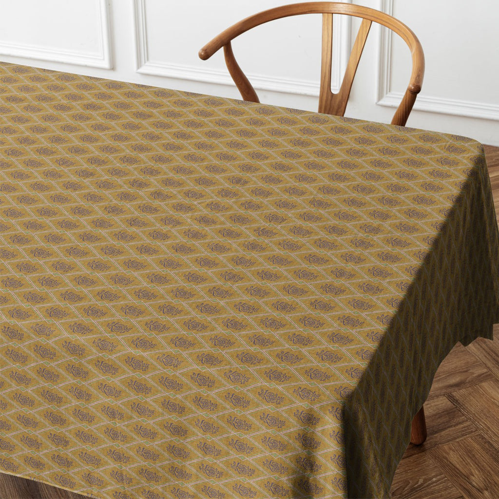 Nappe Rectangulaire En Coton Hindi Doré