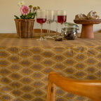 Nappe Rectangulaire En Coton Hindi Doré
