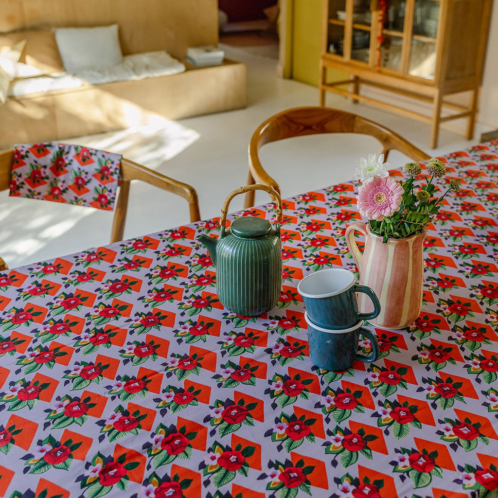 Nappe Rectangulaire En Coton Suzie Lila