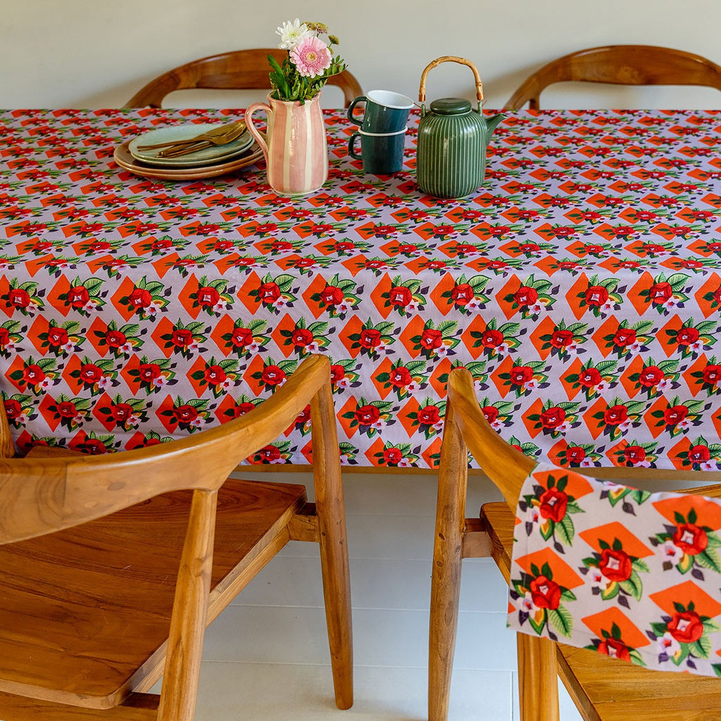 Nappe Rectangulaire En Coton Suzie Lila