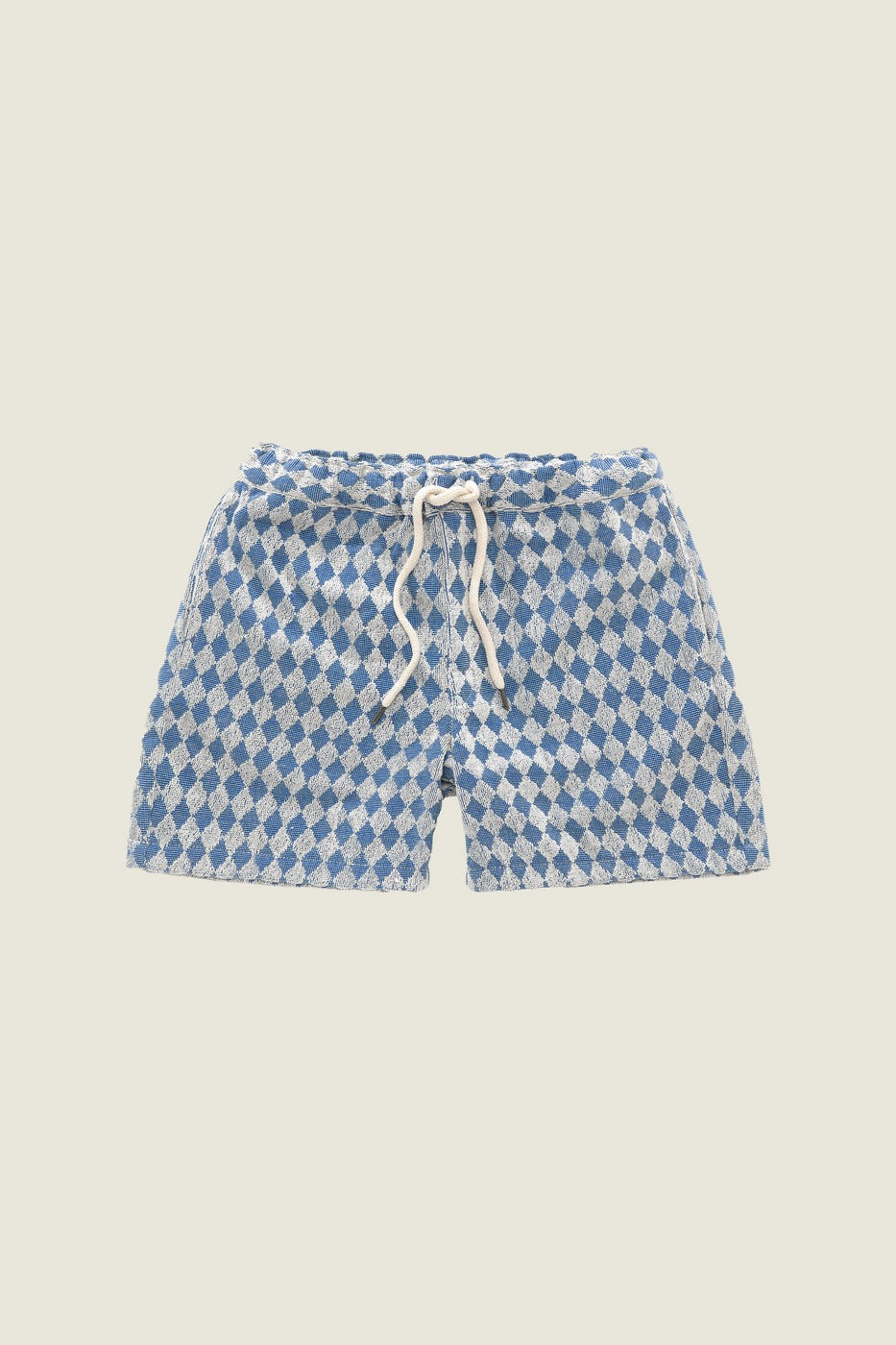 Short Navy Diamond Terry - Bleu