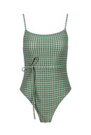 Maillot Une Pièce Ellis - Carreaux Vert