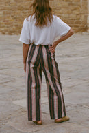 Pantalon Mathilde - Rayures Prune