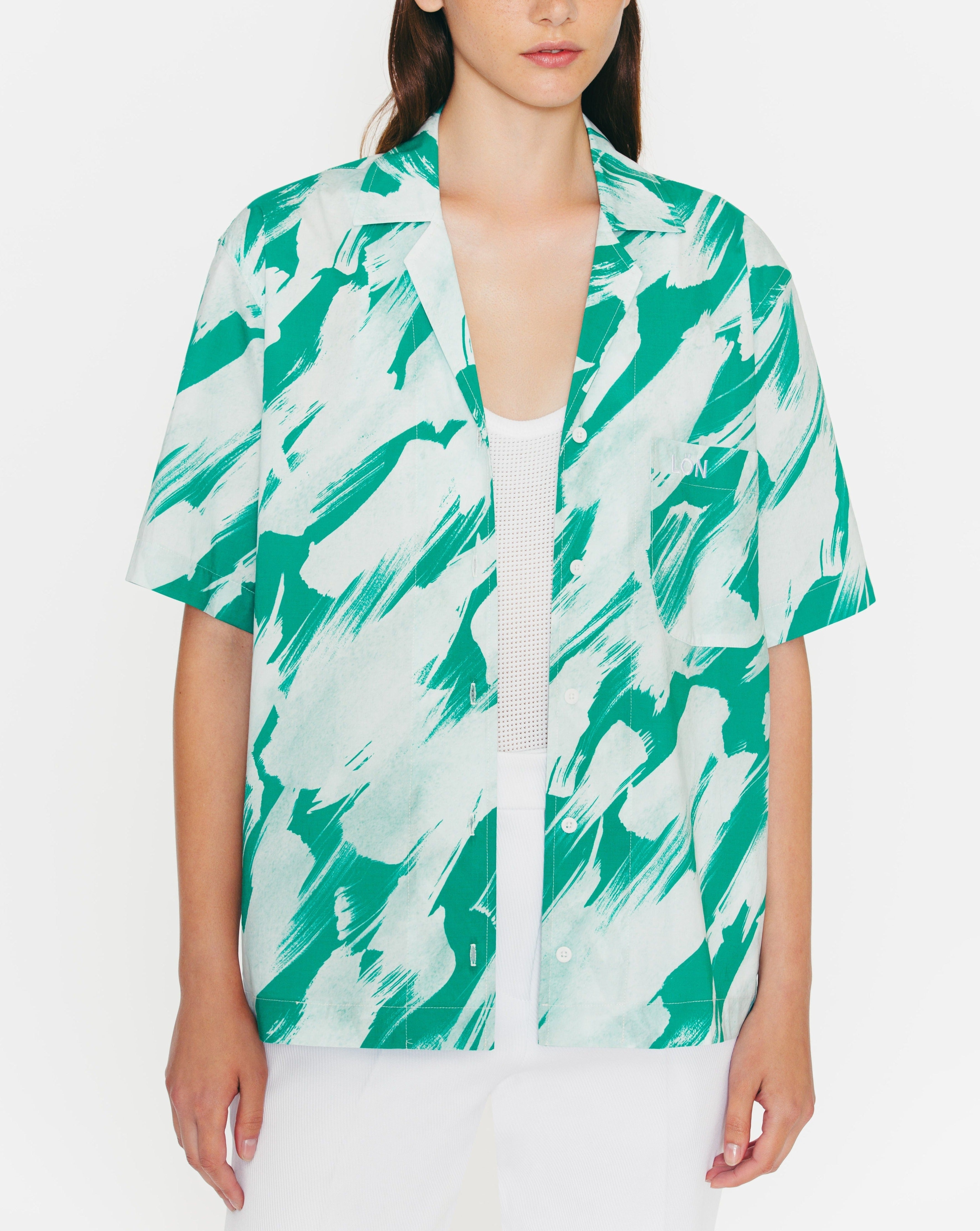 Margaux Lonnberg - Nevada Shirt - Green Paint