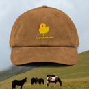 Chapeau Unisexe Velours Côtelé Brodé Canard