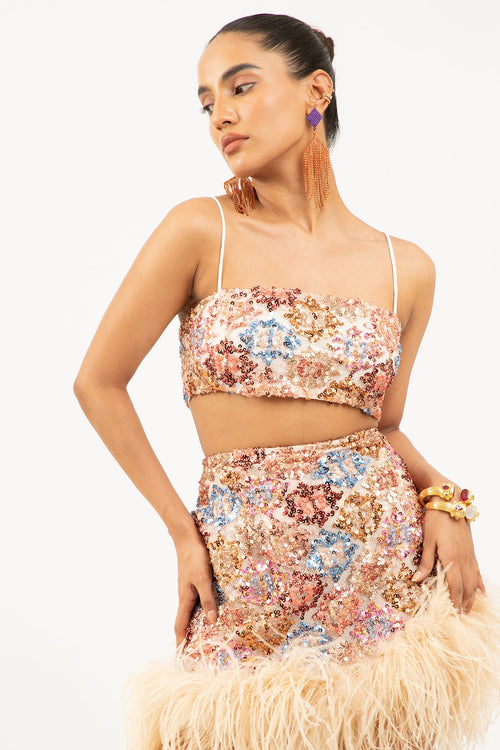 Jupe Julia - Sequins Beige