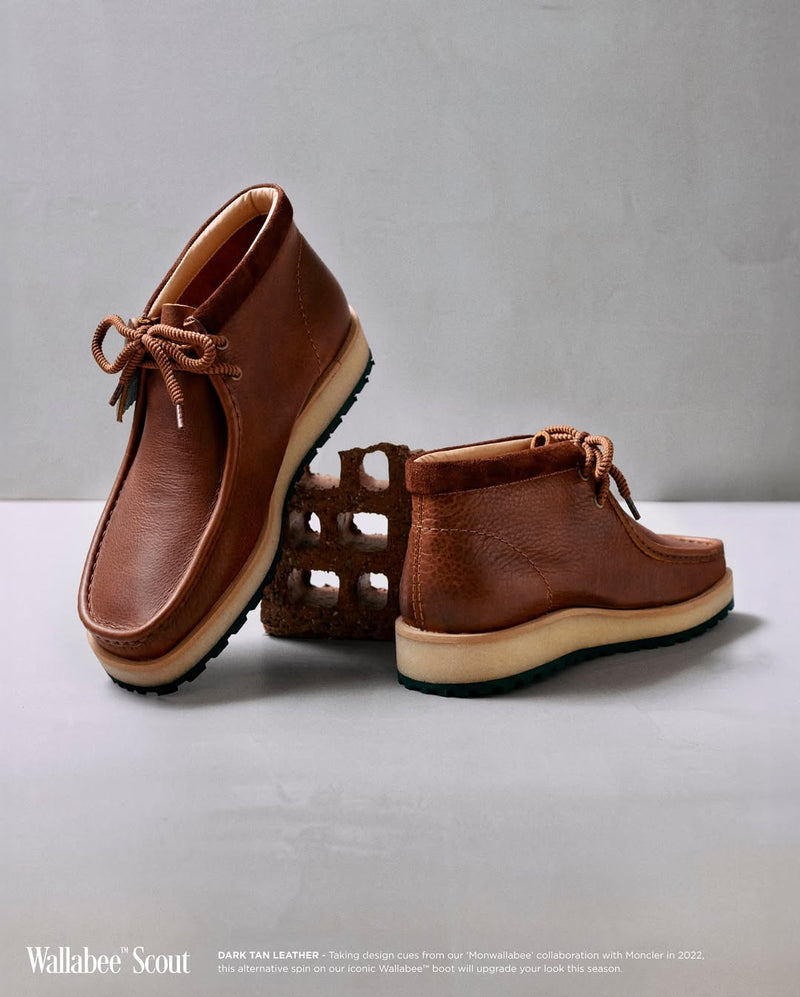 Wallabee Scout - Dark Tan Leather - Men's