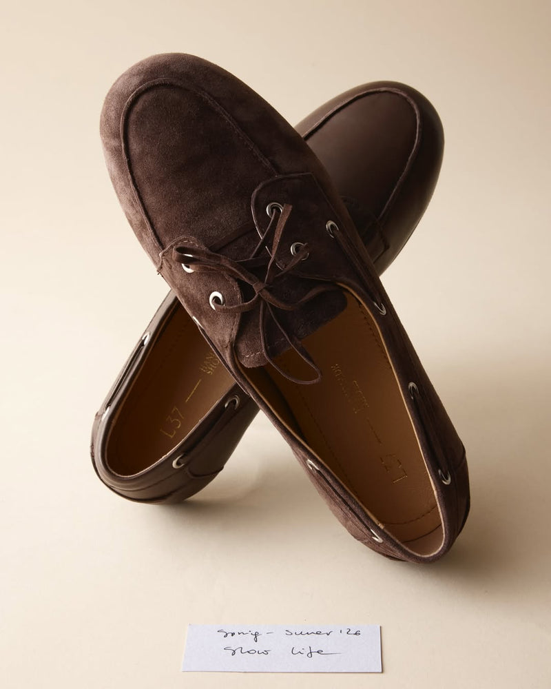 Slow Life Flat Shoes - Dark Brown