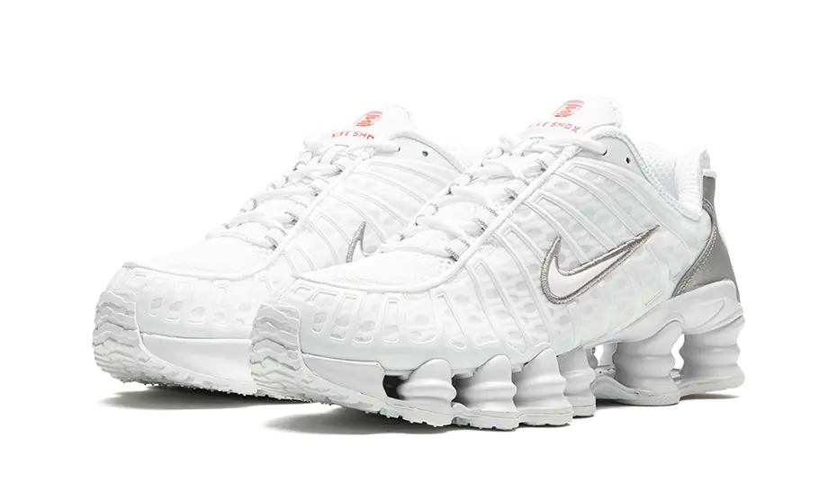Shox Tl White Metallic Silver Max Orange - Blanc