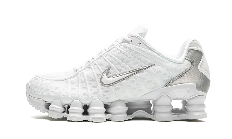 Shox Tl White Metallic Silver Max Orange - Blanc