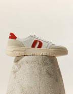 Baskets Basses Nora - Blanc Orange - Femme