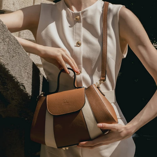 Sac À Bandoulière Lara - Camel/Beige