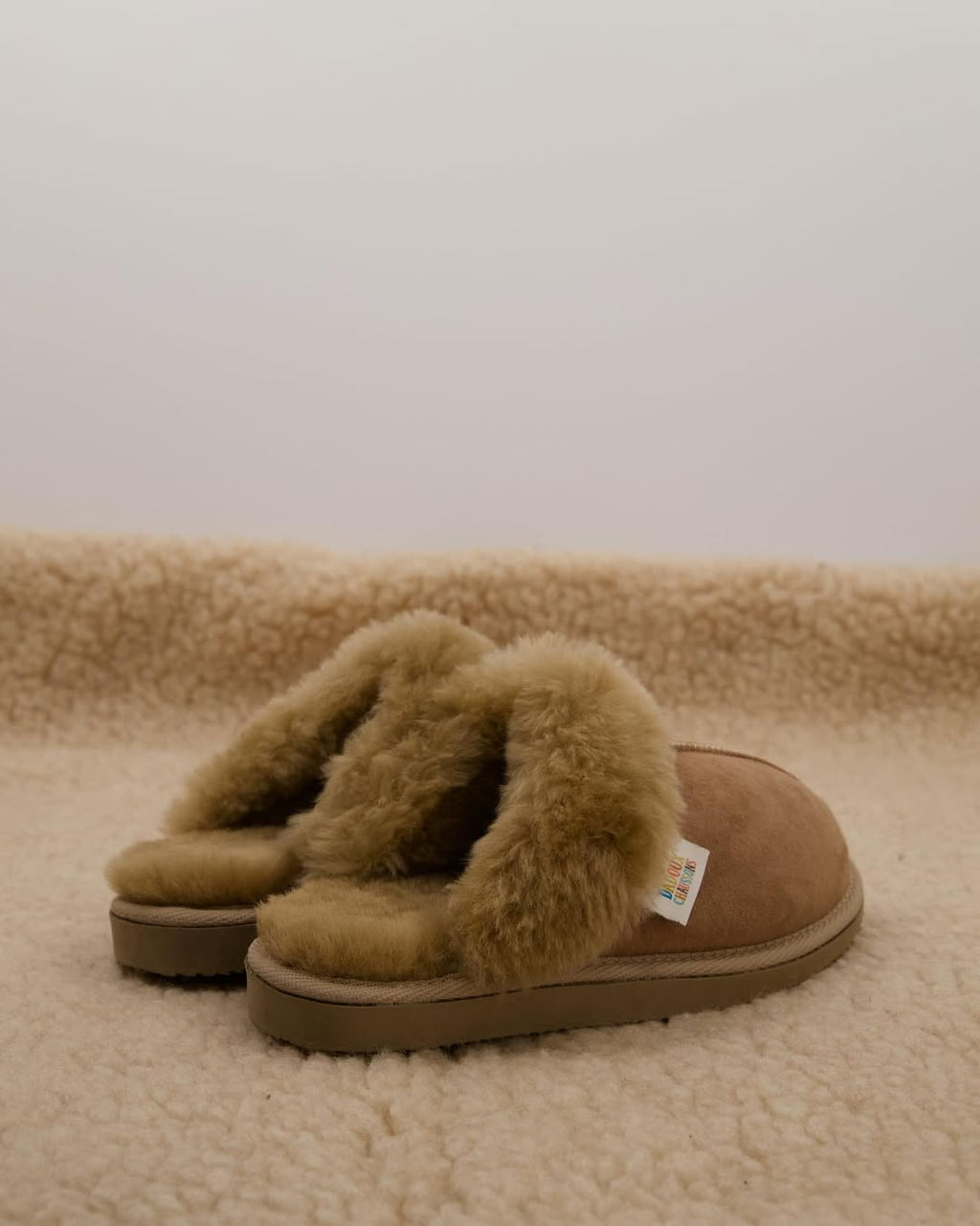 Paule Slippers - Shearling - Camel - Women