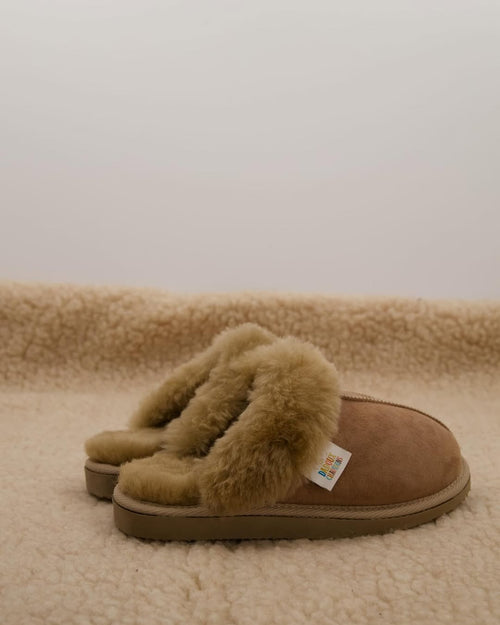 Chaussons Paule - Peau Lainée - Camel - Femme
