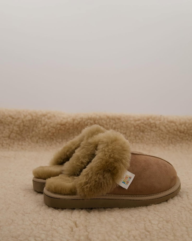 Chaussons Paule - Peau Lainée - Camel - Femme