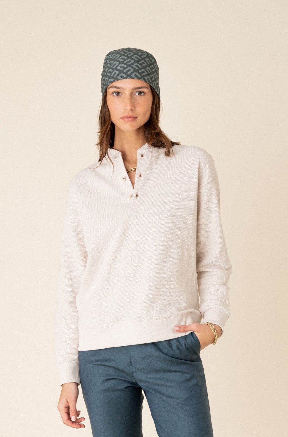Sweatshirt Atlas Ecru