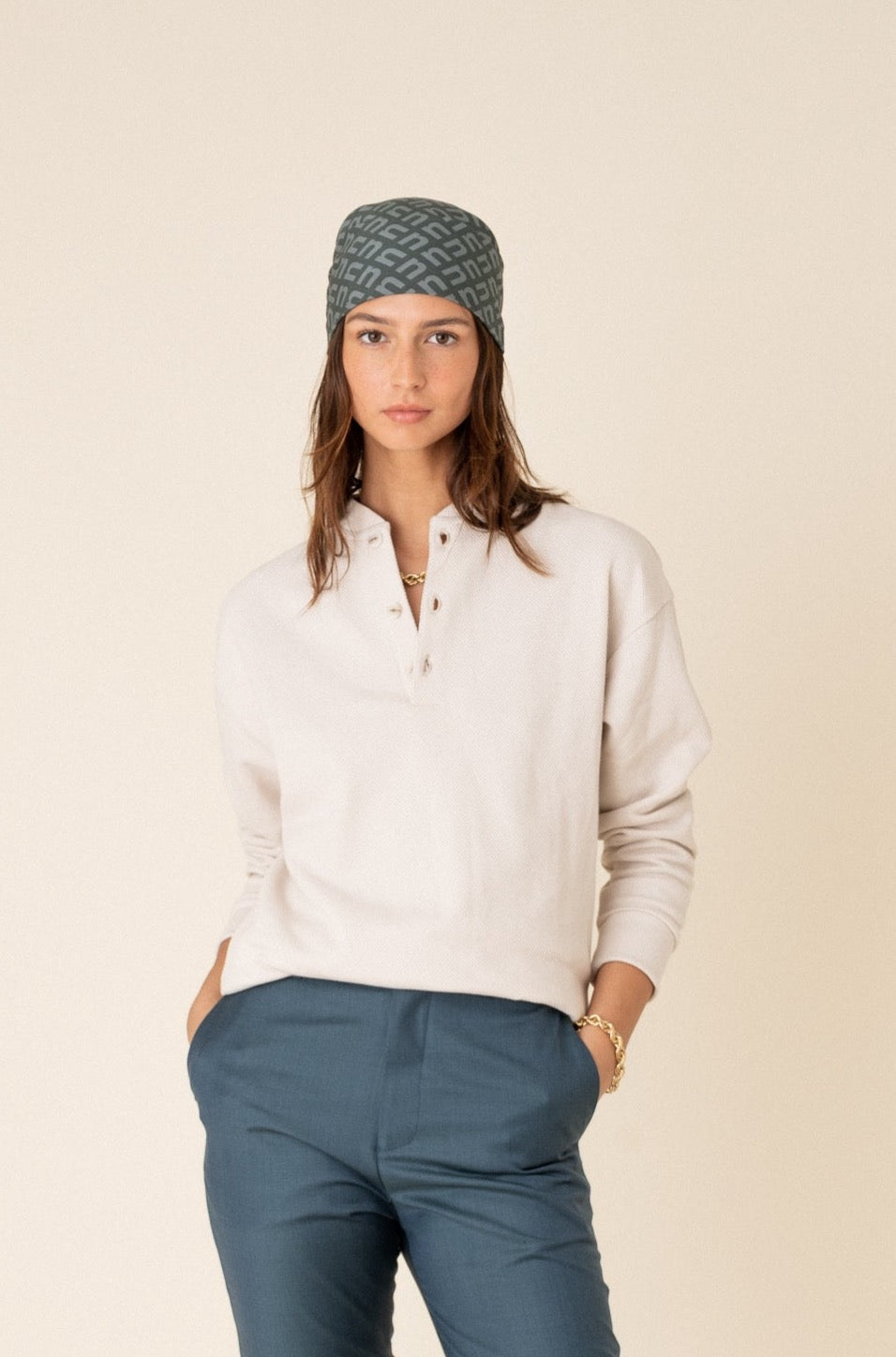 Sweatshirt Atlas Ecru