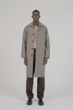 Manteau Mac Mayfair Laine Upcyclée Beige Checks