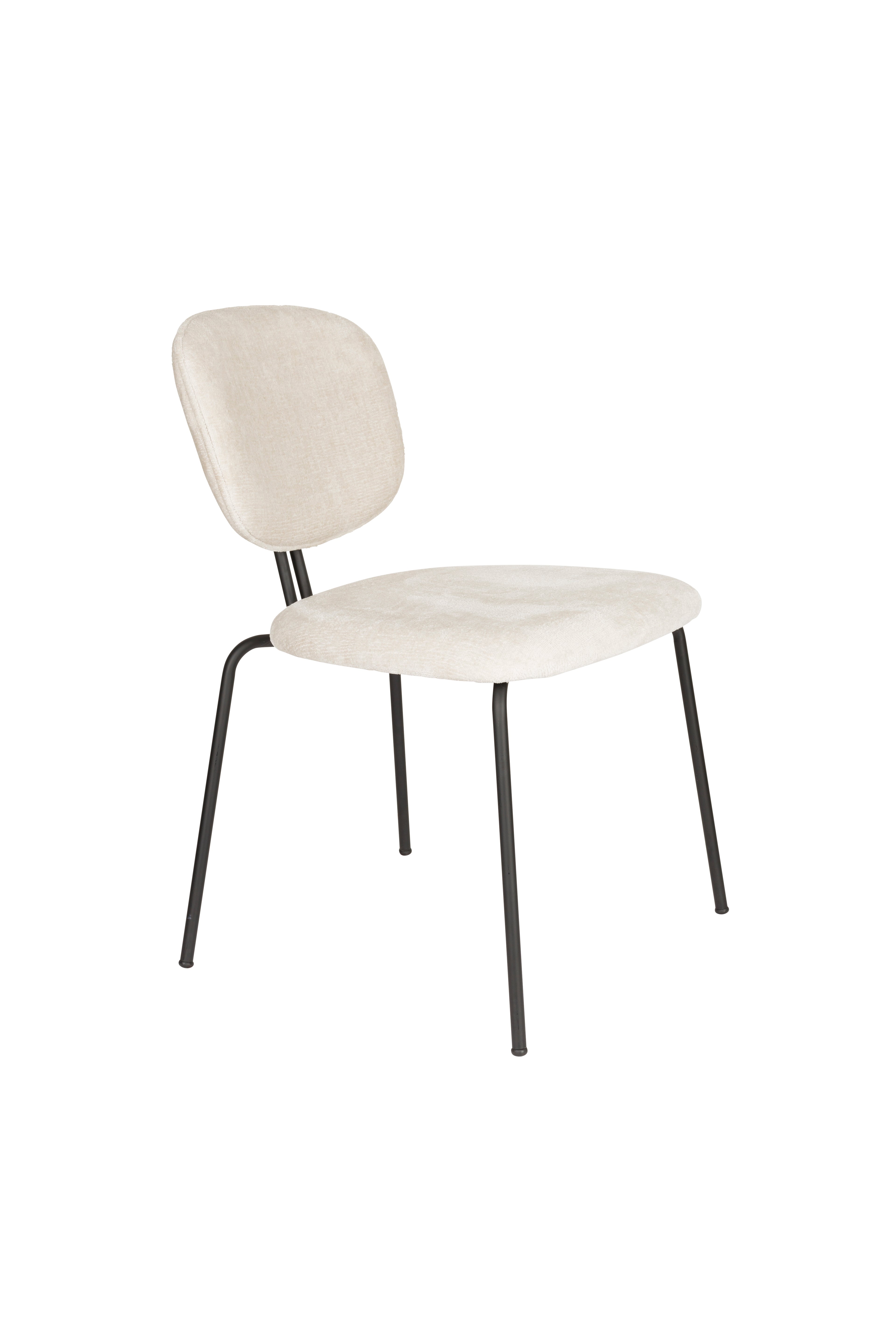 Button - Dining Chair - Polyester - Off White/Beige