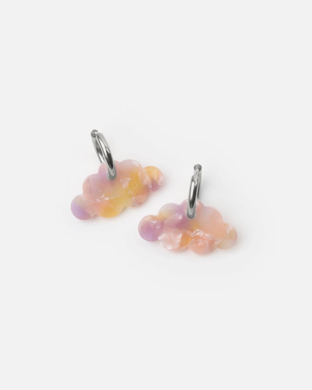 Boucles D'Oreilles Nuage - Rose Orangé