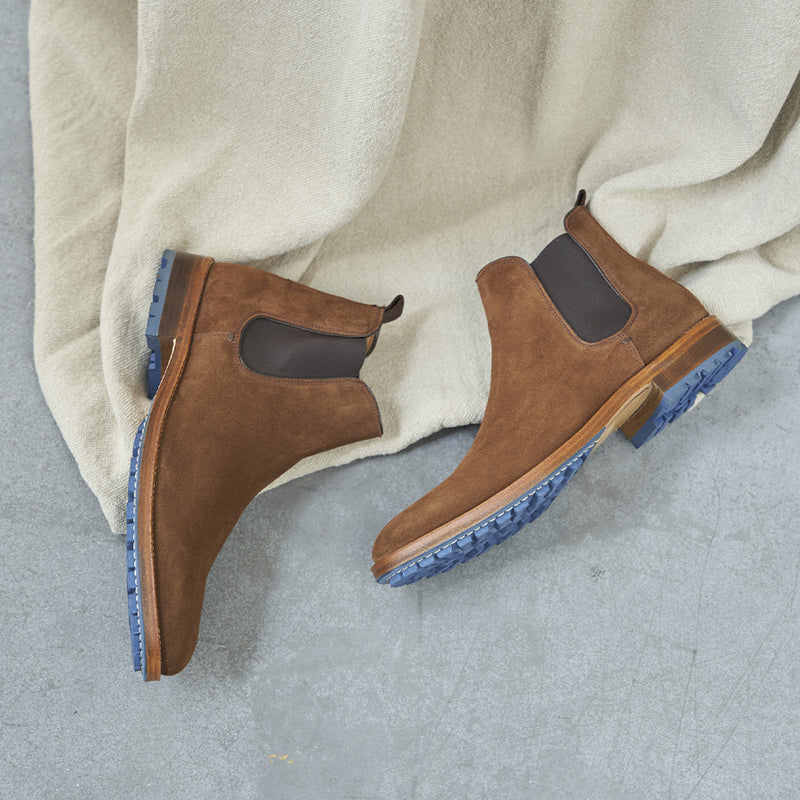 Chelsea Boots L'Homme Pressé Daim Feuilles Mortes