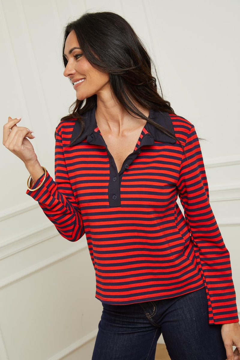 Polo Ml - Marine/Rouge