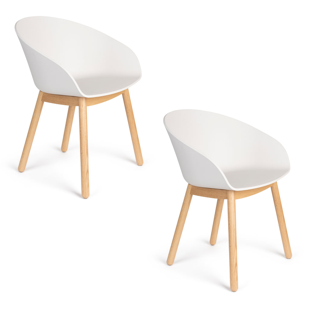 Void - Fauteuil De Salle À Manger - Plastique polypropylène - Chêne Blanc Lait