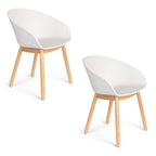 Void - Fauteuil De Salle À Manger - Plastique polypropylène - Chêne Blanc Lait