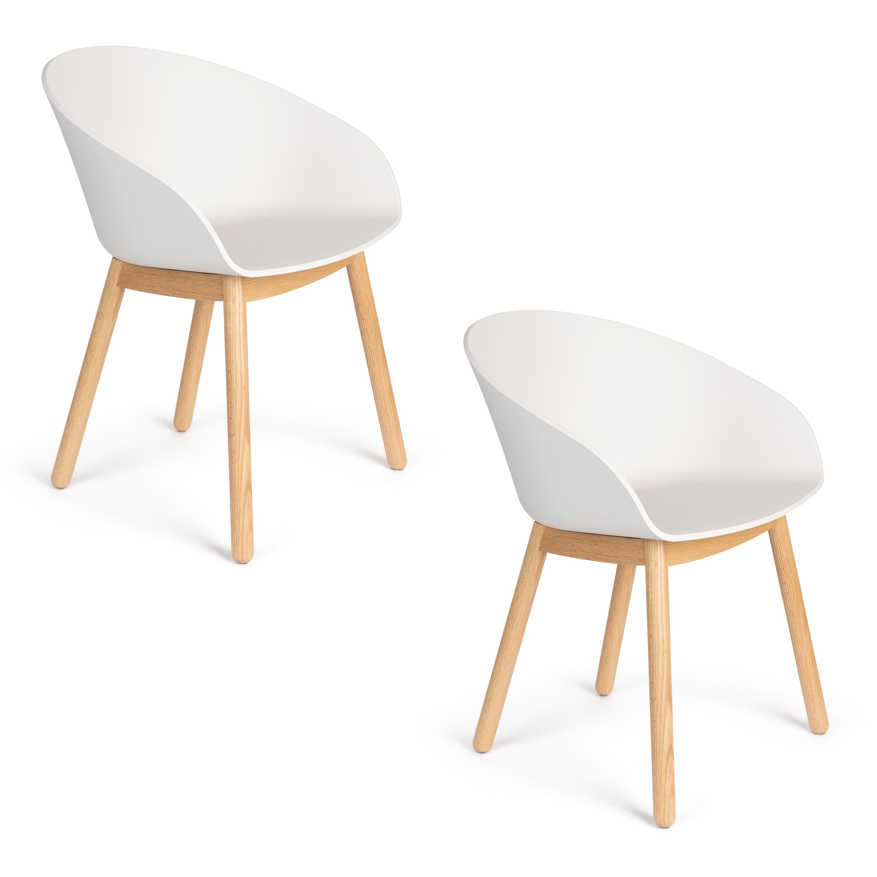 Void - Fauteuil De Salle À Manger - Plastique polypropylène - Chêne Blanc Lait