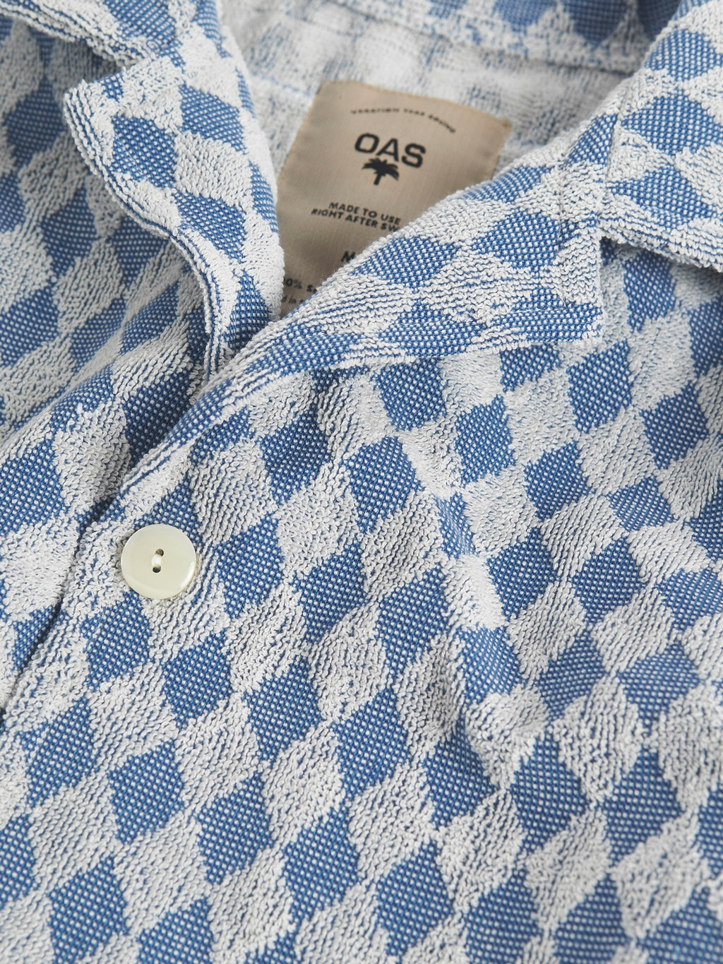 Chemise Navy Diamond Cuba Terry - Bleu