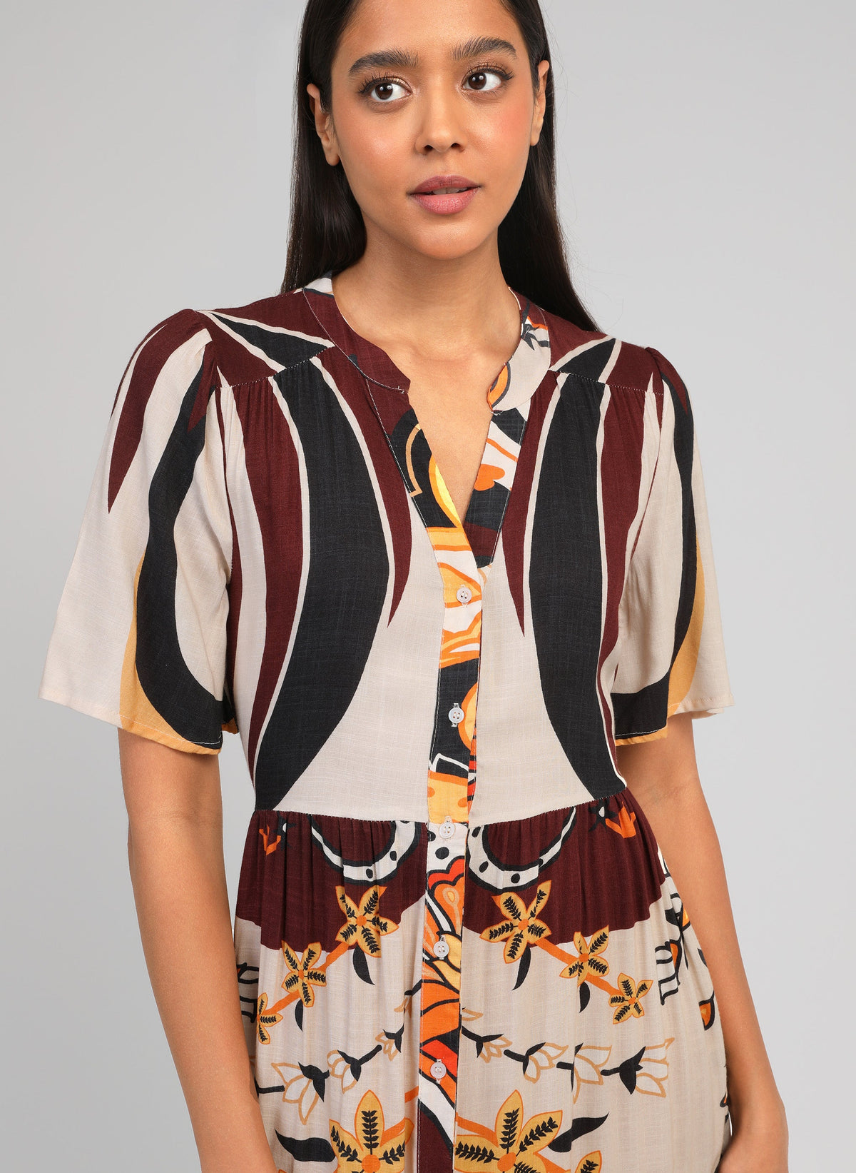 Robe Longue Obemia Clever Ecru